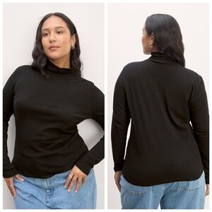Everlane The Air Turtleneck In Black